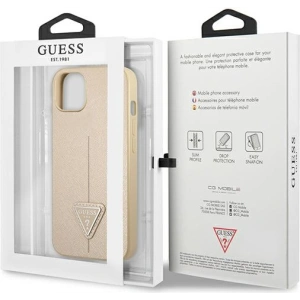 Hurtownia GSM - Etui Guess GUHCP13SPSATLE Apple iPhone 13 mini beżowy/beige hardcase Saffiano Triangle Logo - GUE1849BEI - {ean13} - Hurt