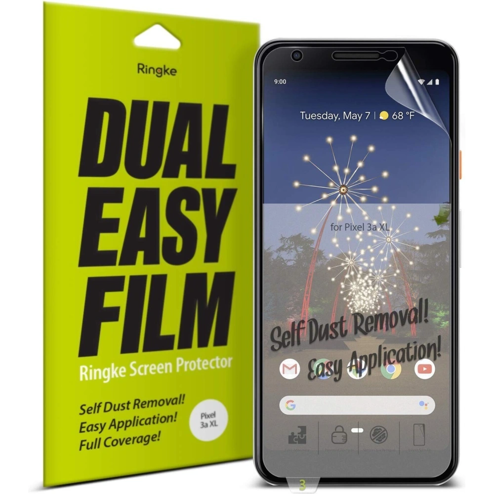 Fólie Ringke Dual Easy Full Cover Google Pixel 3a XL Case Friendly