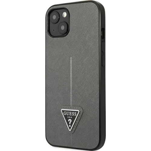 Etui Guess GUHCP13SPSATLG Apple iPhone 13 mini srebrny/silver hardcase Saffiano Triangle Logo