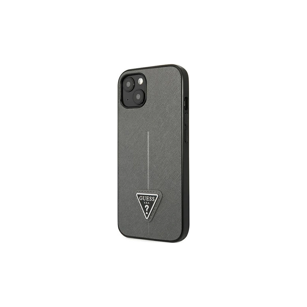 Hurtownia GSM - Etui Guess GUHCP13SPSATLG Apple iPhone 13 mini stříbrný/silver hardcase Saffiano Triangle Logo - GUE1850SLV - {ean13} - Hurt