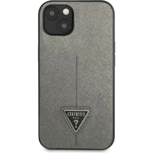 Hurtownia GSM - Etui Guess GUHCP13SPSATLG Apple iPhone 13 mini srebrny/silver hardcase Saffiano Triangle Logo - GUE1850SLV - {ean13} - Hurt