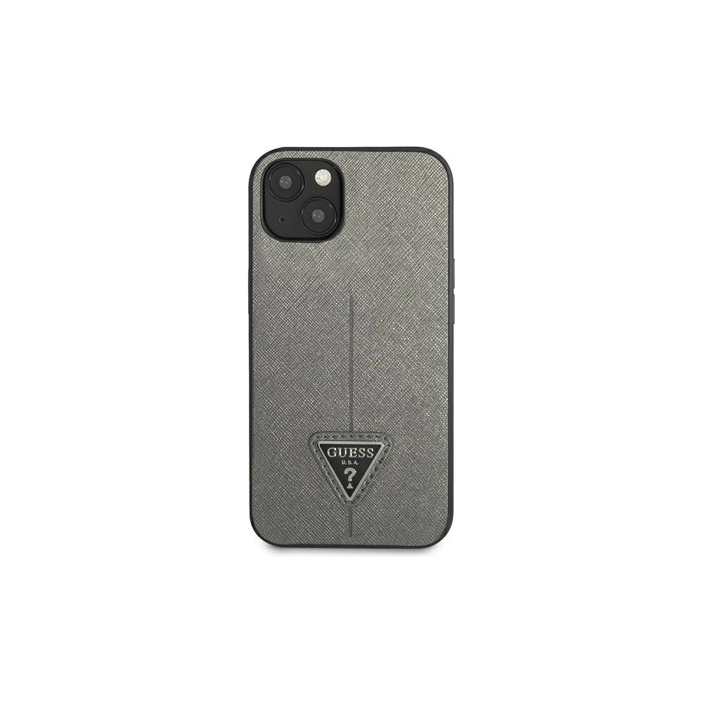 Hurtownia GSM - Etui Guess GUHCP13SPSATLG Apple iPhone 13 mini stříbrný/silver hardcase Saffiano Triangle Logo - GUE1850SLV - {ean13} - Hurt