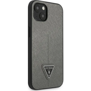 Hurtownia GSM - Etui Guess GUHCP13SPSATLG Apple iPhone 13 mini srebrny/silver hardcase Saffiano Triangle Logo - GUE1850SLV - {ean13} - Hurt
