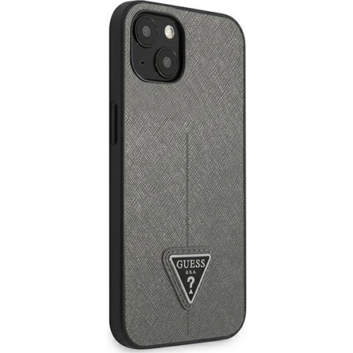 Etui Guess GUHCP13SPSATLG Apple iPhone 13 mini srebrny/silver hardcase Saffiano Triangle Logo