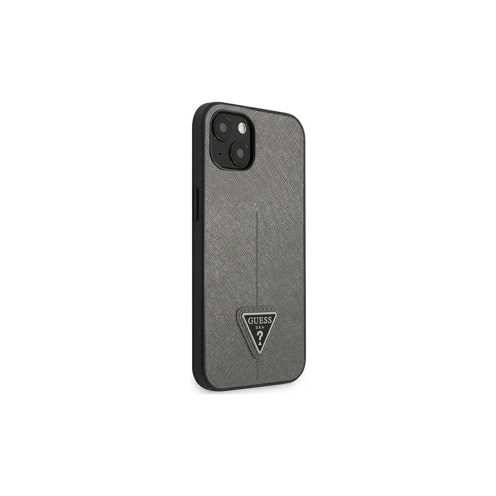 Hurtownia GSM - Etui Guess GUHCP13SPSATLG Apple iPhone 13 mini stříbrný/silver hardcase Saffiano Triangle Logo - GUE1850SLV - {ean13} - Hurt
