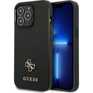 Etui Guess GUHCP13XPS4MK Apple iPhone 13 Pro Max czarny/black hardcase Saffiano 4G Small Metal Logo