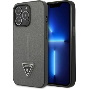 Hurtownia GSM - Etui Guess GUHCP13XPSATLG Apple iPhone 13 Pro Max srebrny/silver hardcase Saffiano Triangle Logo - GUE1852SLV - {ean13} - Hurt