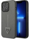 Etui Guess GUHCP13XPSATLG Apple iPhone 13 Pro Max stříbrný/silver hardcase Saffiano Triangle Logo