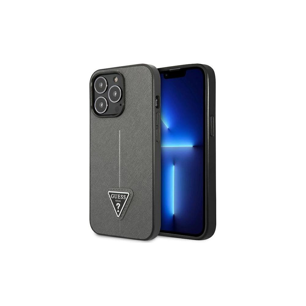 Hurtownia GSM - Etui Guess GUHCP13XPSATLG Apple iPhone 13 Pro Max srebrny/silver hardcase Saffiano Triangle Logo - GUE1852SLV - {ean13} - Hurt
