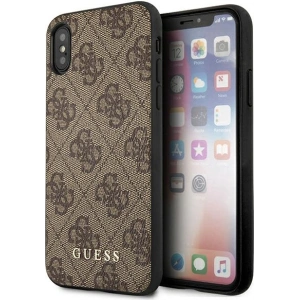 Hurtownia GSM - Etui Guess GUHCPXG4GFBR Apple iPhone XS/X brązowy/brown hard case 4G Metal Gold Logo - GUE1853BR - {ean13} - Hurt
