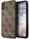 Etui Guess GUHCPXG4GFBR Apple iPhone XS/X hnědý/brown tvrdý obal 4G Metal Gold Logo