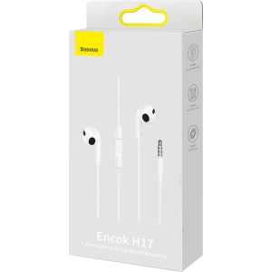 Hurtownia GSM - Sluchátka Baseus Encok H17 minijack 3.5mm bílá - BSU3388WHT - {ean13} - Hurt
