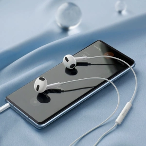 Baseus Encok H17 3.5mm minijack wired headphones white