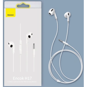 Hurtownia GSM - Sluchátka Baseus Encok H17 minijack 3.5mm bílá - BSU3388WHT - {ean13} - Hurt