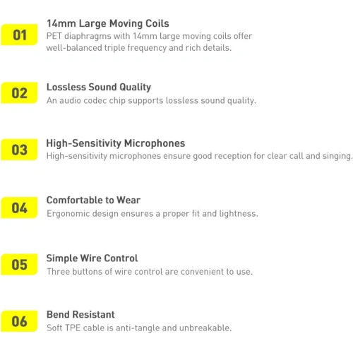 Słuchawki Baseus Encok H17 minijack 3.5mm biały