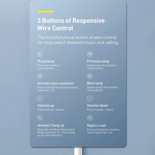 Słuchawki Baseus Encok H17 minijack 3.5mm biały