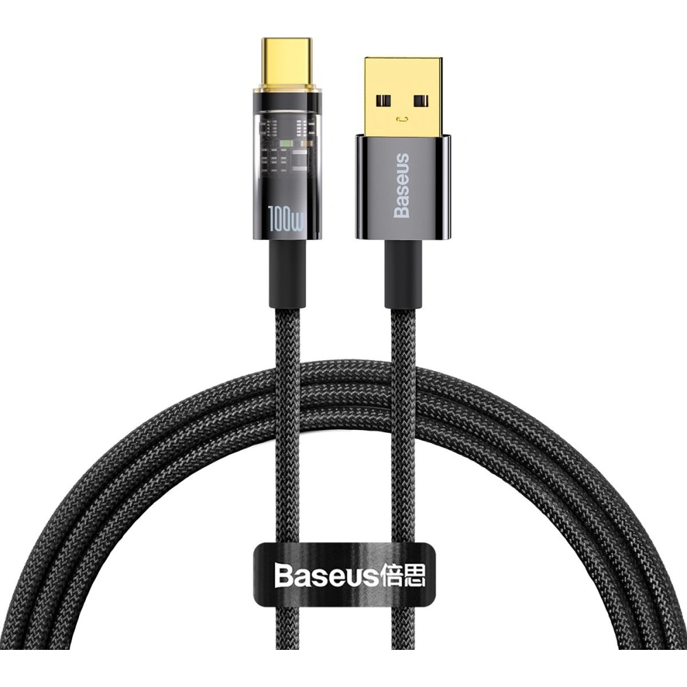 Hurtownia GSM - Kabel Baseus Explorer Series USB-A – USB-C 100W 1m czarny - BSU3390BLK - {ean13} - Hurt