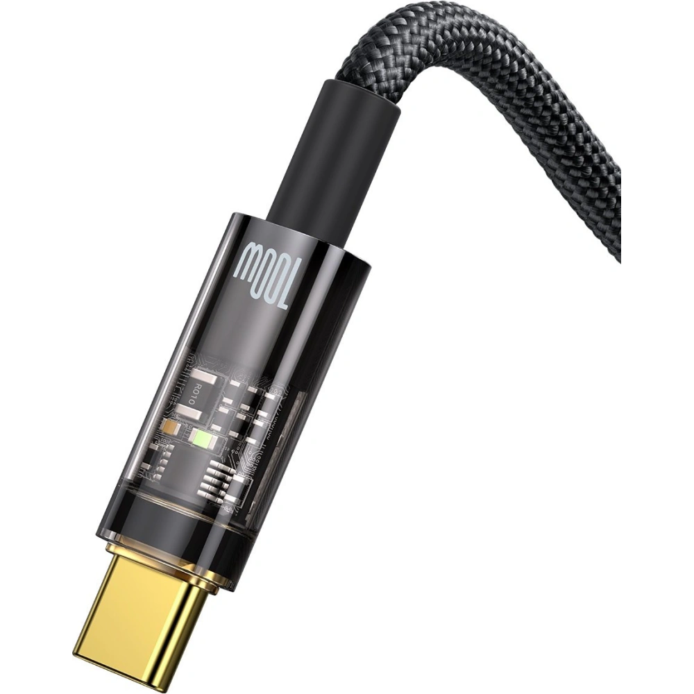 Wholesale Baseus Explorer Series Auto Power-Off Fast Charging Data Cable USB to Type-C 100W 1m Black - BSU3390BLK - {ean13} - Hurt