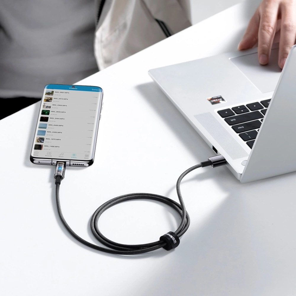 Hurtownia GSM - Kabel Baseus Explorer Series USB-A – USB-C 100W 1m czarny - BSU3390BLK - {ean13} - Hurt