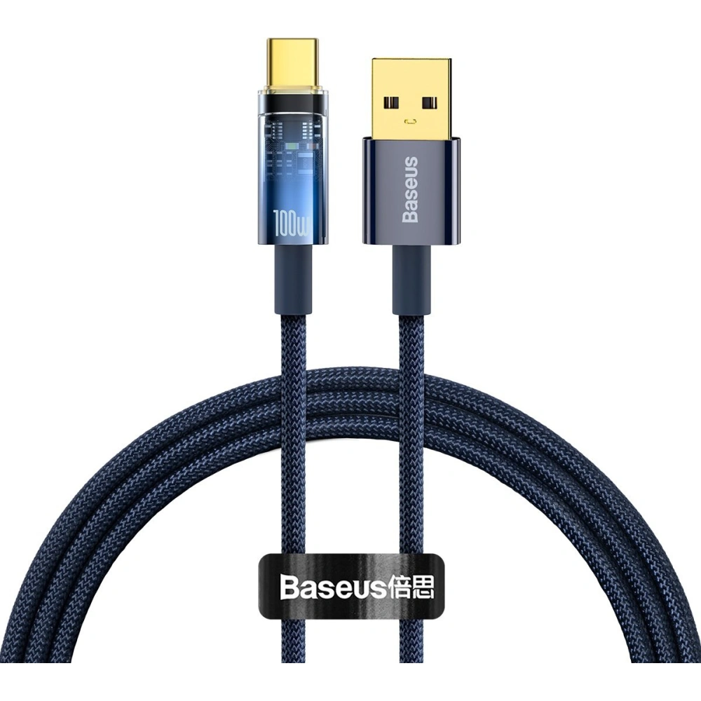 Hurtownia GSM - Kabel Baseus Explorer Series USB-A – USB-C 100W 1m niebieski - BSU3391BLU - {ean13} - Hurt