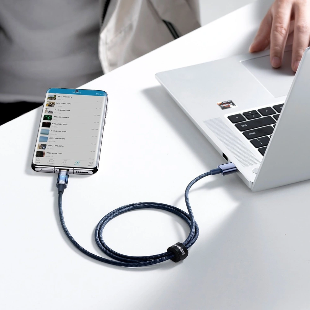 Hurtownia GSM - Kabel Baseus Explorer Series USB-A – USB-C 100W 1m niebieski - BSU3391BLU - {ean13} - Hurt