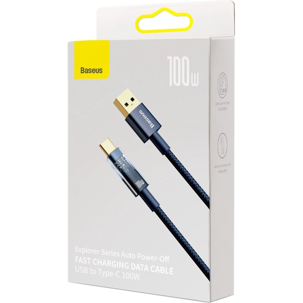 Hurtownia GSM - Kabel Baseus Explorer Series USB-A – USB-C 100W 1m niebieski - BSU3391BLU - {ean13} - Hurt