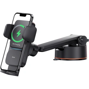 Wholesale Baseus Wisdom Auto Alignment Car Mount Wireless Charger QI 15W (Suction base) Black - BSU3394BLK - {ean13} - Hurt
