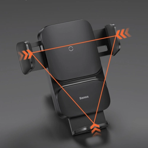 Uchwyt samochodowy Baseus Wisdom Auto Alignment Car Mount Wireless Charger QI 15W (Suction base) Black