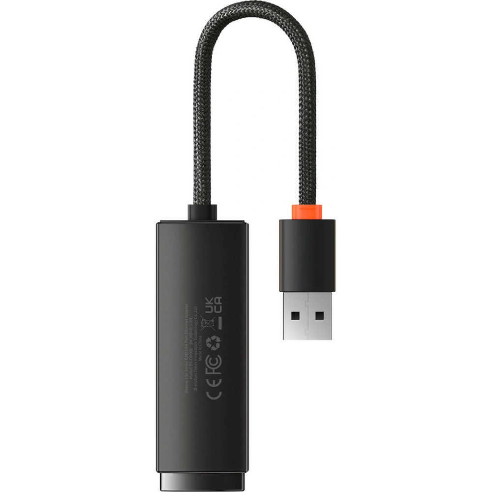 Hurtownia GSM - Adapter Baseus Lite Series USB-A - RJ45 gniazdo LAN 100Mbps czarny - BSU3395BLK - {ean13} - Hurt