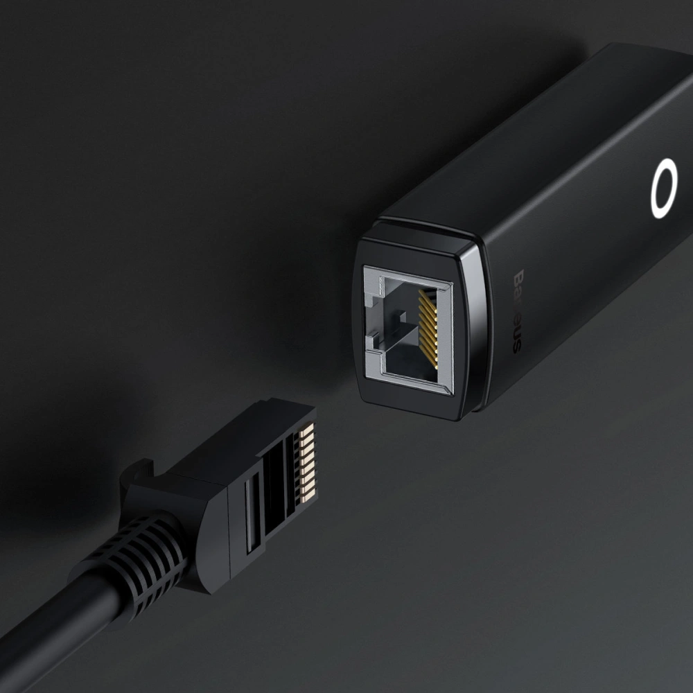 Hurtownia GSM - Adapter Baseus Lite Series USB-A - RJ45 gniazdo LAN 100Mbps czarny - BSU3395BLK - {ean13} - Hurt