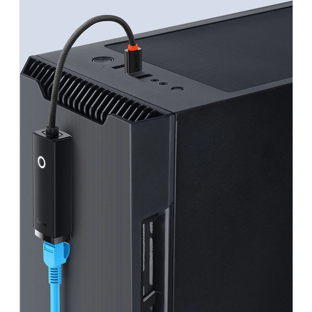 Hurtownia GSM - Adapter Baseus Lite Series USB-A - RJ45 gniazdo LAN 100Mbps czarny - BSU3395BLK - {ean13} - Hurt