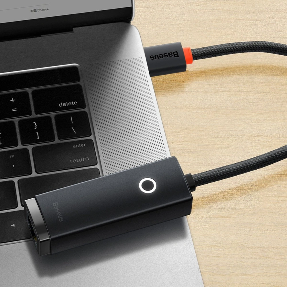 Hurtownia GSM - Adaptér Baseus Lite Series USB-A - RJ45 port LAN 100Mbps černý - BSU3395BLK - {ean13} - Hurt