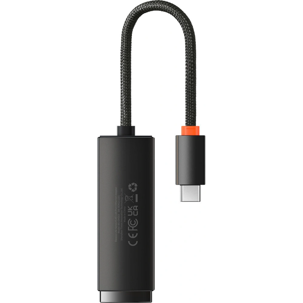 Hurtownia GSM - Adapter Baseus Lite Series USB-C - RJ45 gniazdo LAN 100Mbps czarny - BSU3396BLK - {ean13} - Hurt