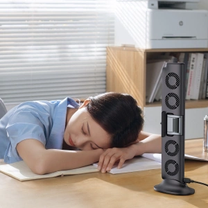Wholesale Baseus Refreshing Monitor Clip-On & Stand-Up Desk Fan Black - BSU3397BLK - {ean13} - Hurt