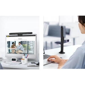 Wholesale Baseus Refreshing Monitor Clip-On & Stand-Up Desk Fan Black - BSU3397BLK - {ean13} - Hurt
