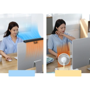 Wholesale Baseus Refreshing Monitor Clip-On & Stand-Up Desk Fan Black - BSU3397BLK - {ean13} - Hurt