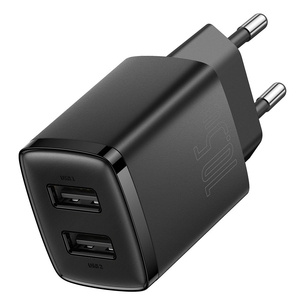 Hurtownia GSM - Ładowarka sieciowa Baseus Compact 2xUSB-A 10.5W czarny - BSU3398BLK - {ean13} - Hurt