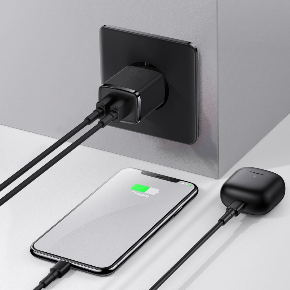 Hurtownia GSM - Ładowarka sieciowa Baseus Compact 2xUSB-A 10.5W czarny - BSU3398BLK - {ean13} - Hurt