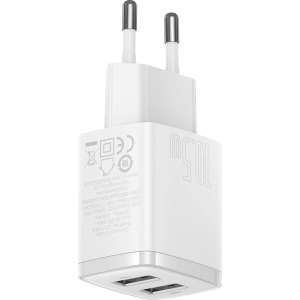 Ładowarka sieciowa Baseus Compact 2xUSB-A 10.5W biały