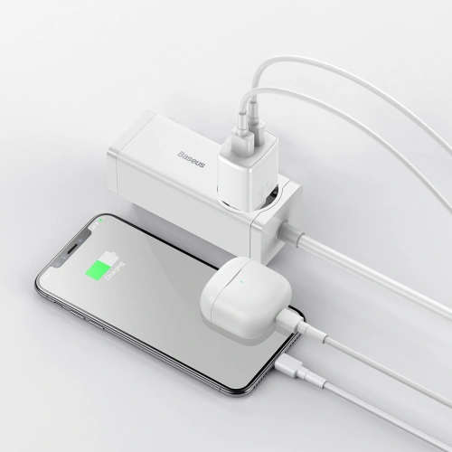 Ładowarka sieciowa Baseus Compact 2xUSB-A 10.5W biały