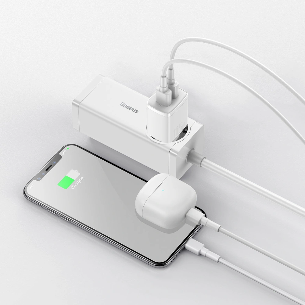 Hurtownia GSM - Ładowarka sieciowa Baseus Compact 2xUSB-A 10.5W biały - BSU3399WHT - {ean13} - Hurt
