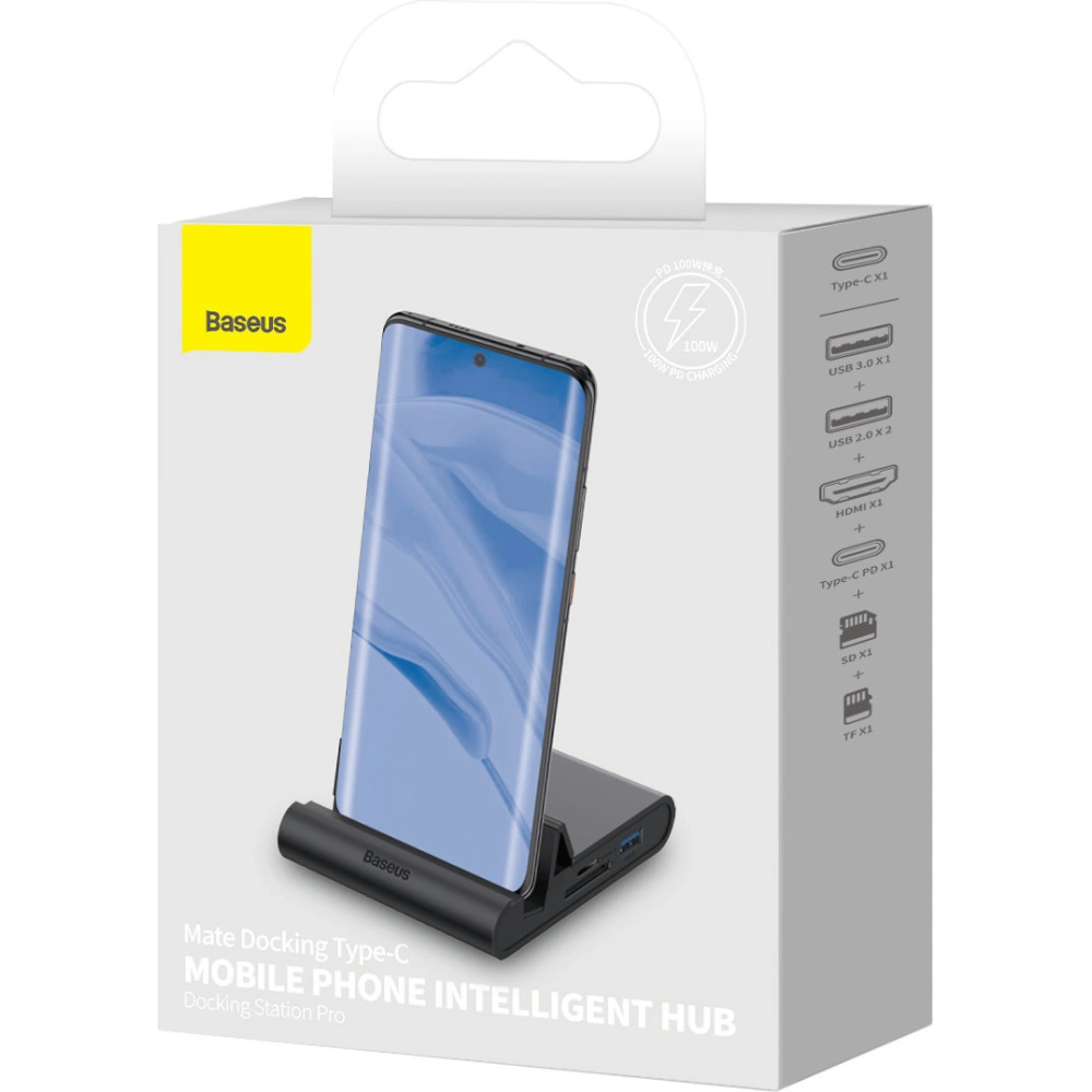 Hurtownia GSM - Stacja dokująca Baseus Mate USB-C HUB czarny - BSU3400BLK - {ean13} - Hurt