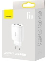 Hurtownia GSM - Ładowarka sieciowa Baseus Compact 3xUSB-A 17W biały - BSU3406WHT - {ean13} - Hurt