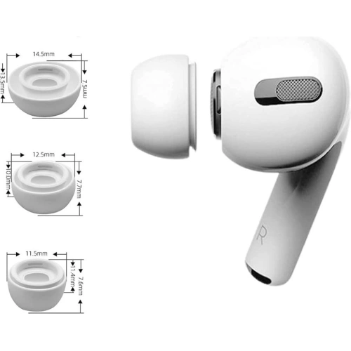 Gumki Tech-Protect Ear Tips Apple AirPods Pro White [3 PACK]
