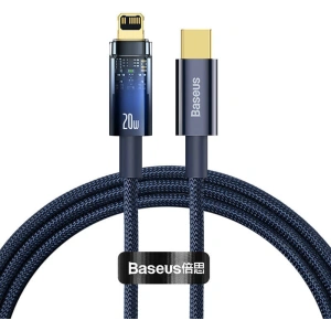 Kabel Baseus Explorer USB-C - Lightning 20W 1m (niebieski)