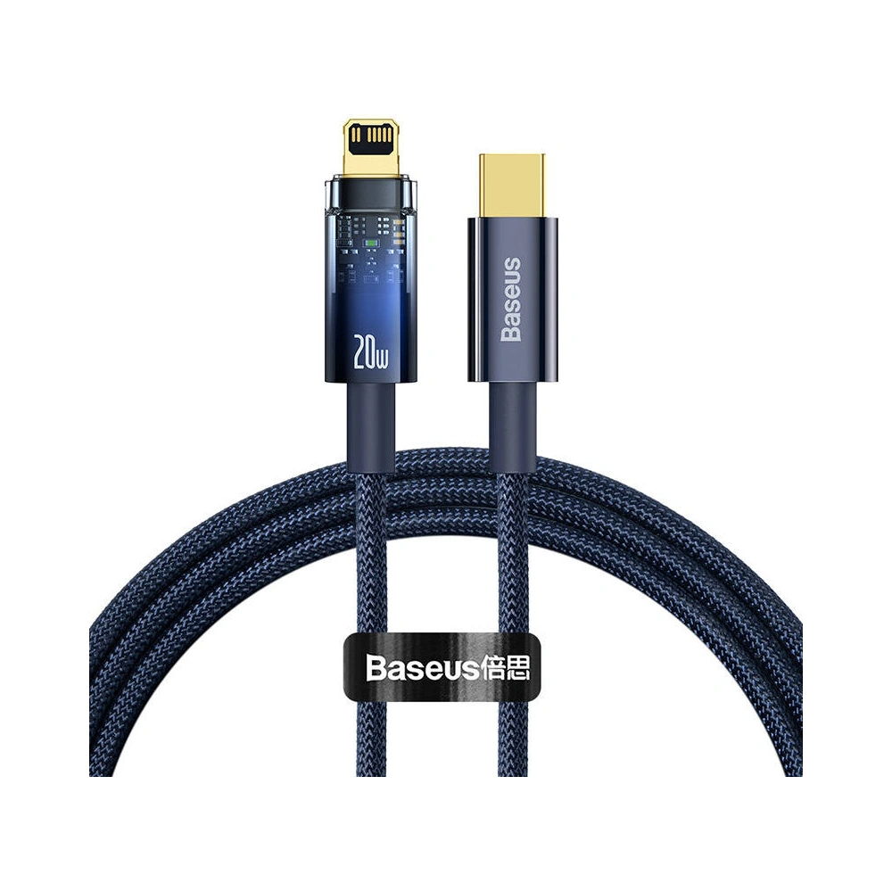 Kabel Baseus Explorer USB-C - Lightning 20W 1m (niebieski)