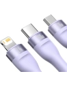 Hurtownia GSM - Kabel Baseus Flash Series 3w1 USB-A - USB-C + micro USB + Lightning 100W 1.2m (fioletowy) - BSU3413PRP - {ean13} - Hurt