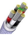Kabel Baseus Flash Series 3w1 USB-A - USB-C + micro USB + Lightning 100W 1.2m (fialový)