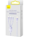 Kabel Baseus Flash Series 3w1 USB-A - USB-C + micro USB + Lightning 100W 1.2m (fialový)