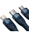 Hurtownia GSM - Kabel Baseus Flash Series 3w1 USB-A - USB-C + micro USB + Lightning 100W 1.2m (niebieski) - BSU3414BLU - {ean13} - Hurt